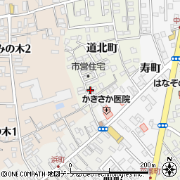 青森県黒石市道北町21周辺の地図