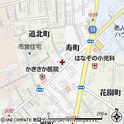 青森県黒石市寿町34周辺の地図