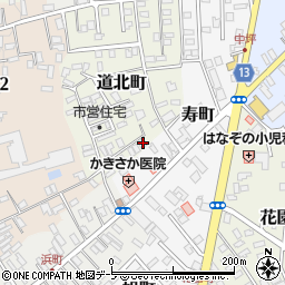 青森県黒石市道北町32周辺の地図