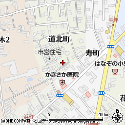 青森県黒石市道北町25周辺の地図