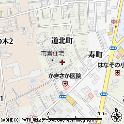 青森県黒石市道北町26周辺の地図