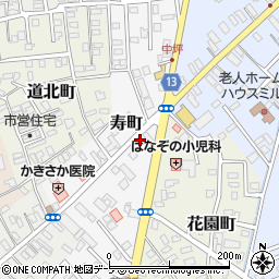 青森県黒石市寿町11周辺の地図