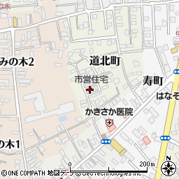 青森県黒石市道北町20周辺の地図
