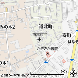 青森県黒石市道北町20周辺の地図