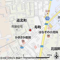 青森県黒石市道北町40周辺の地図