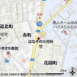 青森県黒石市花園町69周辺の地図