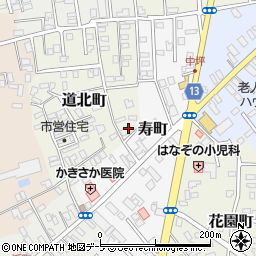 青森県黒石市道北町101周辺の地図