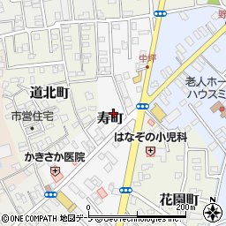 青森県黒石市寿町42周辺の地図