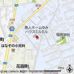青森県黒石市野添町70周辺の地図