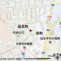 青森県黒石市道北町106周辺の地図