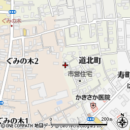青森県黒石市道北町14周辺の地図