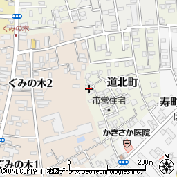 青森県黒石市道北町14周辺の地図