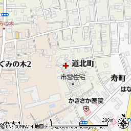 青森県黒石市道北町16周辺の地図