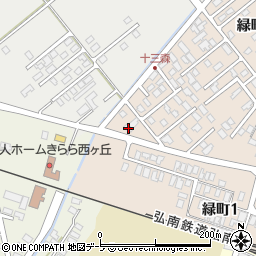 青森県黒石市緑町4丁目7周辺の地図