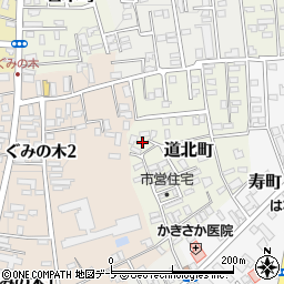 青森県黒石市道北町73周辺の地図