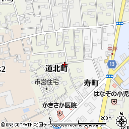 青森県黒石市道北町50周辺の地図