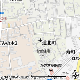 青森県黒石市道北町77周辺の地図