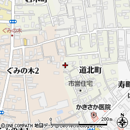 青森県黒石市道北町72周辺の地図