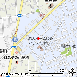 青森県黒石市野添町81周辺の地図