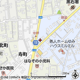 青森県黒石市野添町2周辺の地図