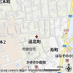 青森県黒石市道北町81周辺の地図