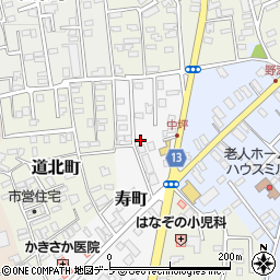 青森県黒石市寿町377周辺の地図