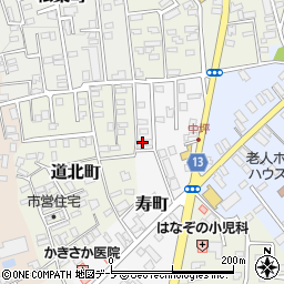 青森県黒石市寿町78周辺の地図