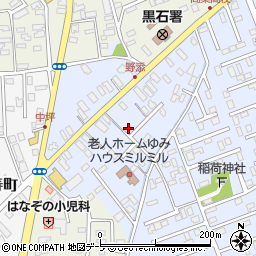 青森県黒石市野添町84周辺の地図