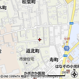 青森県黒石市道北町121周辺の地図