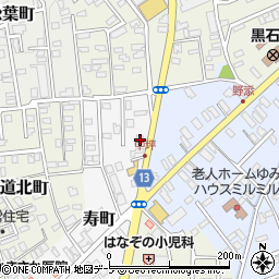 青森県黒石市寿町52周辺の地図