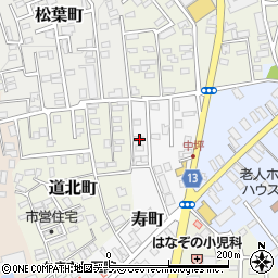青森県黒石市寿町80周辺の地図