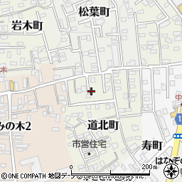 青森県黒石市道北町87周辺の地図