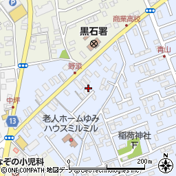 青森県黒石市野添町43周辺の地図