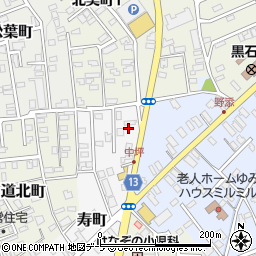 青森県黒石市寿町54周辺の地図