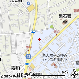青森県黒石市野添町25周辺の地図