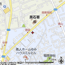 青森県黒石市野添町40周辺の地図