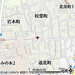 青森県黒石市松葉町35周辺の地図