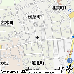 青森県黒石市松葉町53周辺の地図