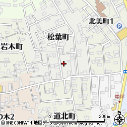 青森県黒石市松葉町52周辺の地図