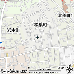 青森県黒石市松葉町周辺の地図