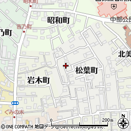 青森県黒石市松葉町125周辺の地図