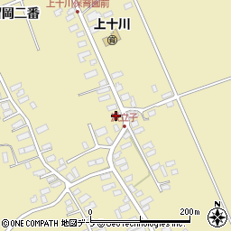 青森県黒石市上十川留岡二番34周辺の地図