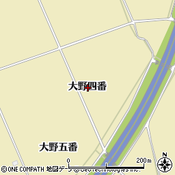青森県黒石市上十川大野四番周辺の地図