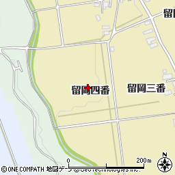青森県黒石市上十川留岡四番周辺の地図