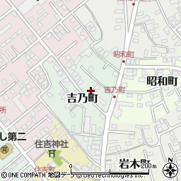 青森県黒石市吉乃町周辺の地図