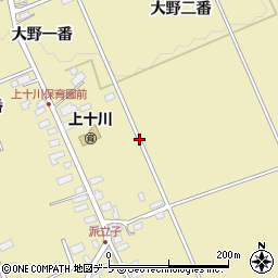 青森県黒石市上十川大野一番周辺の地図