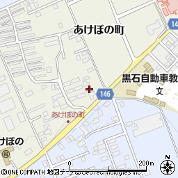 青森県黒石市あけぼの町80周辺の地図