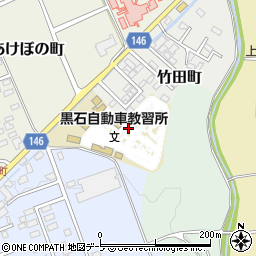 青森県黒石市竹田町周辺の地図