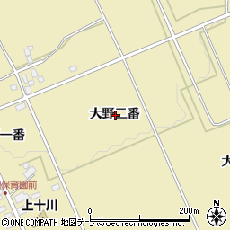 青森県黒石市上十川大野二番周辺の地図