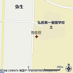 弘前市役所　弥生学園周辺の地図